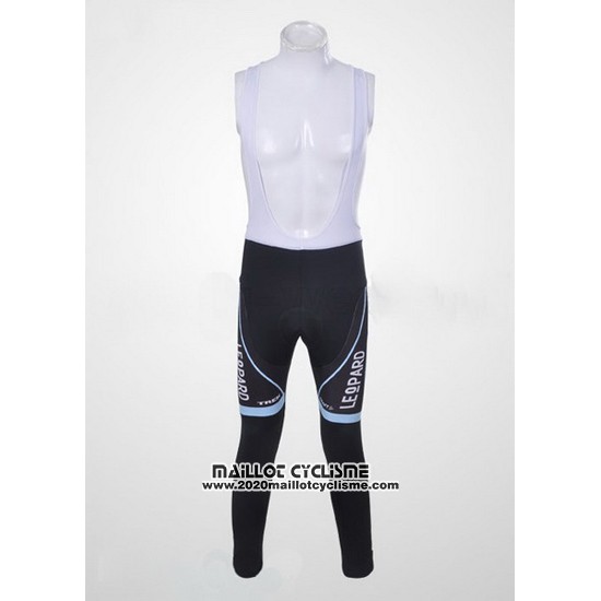 2011 Maillot Ciclismo Trek Leqpard Champion France Noir et Blanc Manches Longues et Cuissard